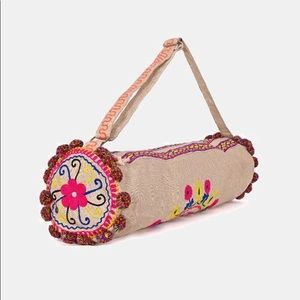 America & Beyond Embroidered Yoga Mat Bag